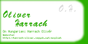 oliver harrach business card